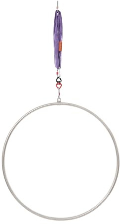 DunleyMin Aerial Hoop Set Aerial Yoga Hoop Edelstahl Single Point Aerial Ring Equipment Aerial Dance Zirkusring für Yoga Akrobatik Gymnastik, Fitnessstudio Durchmesser 95cm
