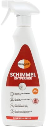 Renuwell Schimmelentferner Spray 500 ml mit Aktiv-Chlor für Bad & Fliesen | Gegen Schimmel, Algen und Bakterien, selbstaktivierend ohne Schrubben, für Fliesen, Wand, Sanitär und Bad