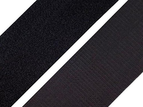 Klettband,Klettverschluss, 10cm breit x 100cm lang; schwarz,zum nähen; Flausch & Hakenband