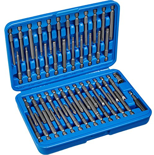 TecTake Juego de puntas largas 51 piezas | acero al cromo-vanadio | Maletín Consistente Incluido