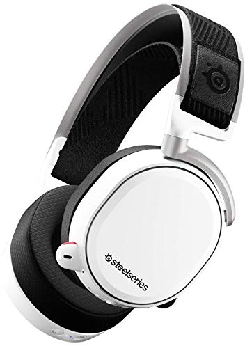 SteelSeries Arctis Pro Wireless - Auriculares de juego inalámbricos dobles (2,4 G y Bluetooth) - Sistema de batería doble - Blanco