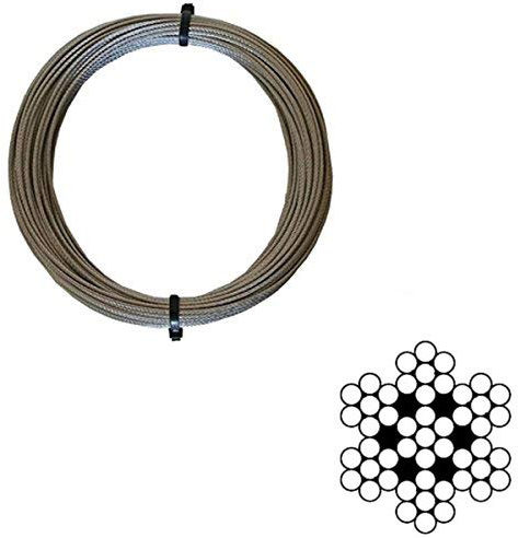 Westward Rope and Wire - Galvanised Wire Rope - 3mm 7x7 (200 Metres)