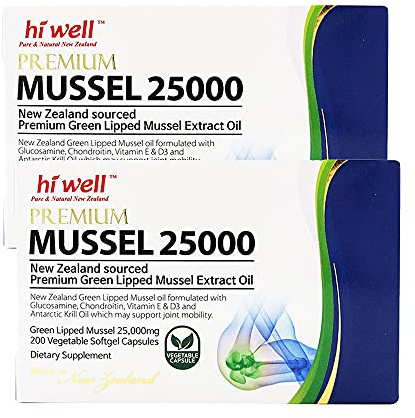 (Pack of 2) Hi Well Premium Mussel 25000 200Vegetable Softgel Capsules