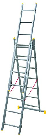 eacommerce Scala Trasformabile 3 Elementi 3x7 Gradini fino a 4,26 metri tripla con barra stabilizzatrice