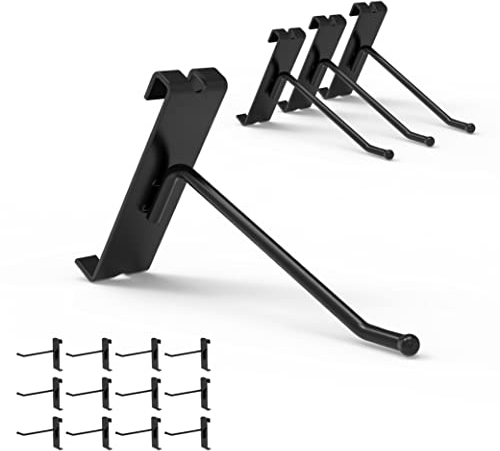 HUHOLE Gridwall Haken 10,2 cm, 32 Stück Displayhaken für Gitterwand, Haken für Gitterwandplatte, Schwarz