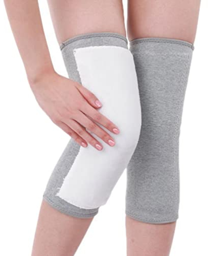 1 par de calentadores de rodilla para hombres y mujeres, de punto polar, para invierno, mangas térmicas para piernas, rodilleras, con forro polar, rodilleras, protector de apoyo (XL)