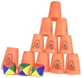 Dosenwerfen für Kinder 3 in 1 Spiel Wurfspiel Bälle werfen Wurfspiel Sport Stacking Set Jonglierbälle Jonglierball Spielesammlung STUWU