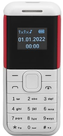 Kleines Telefon, 2G GSM Dual-SIM Smartphone, 0,66 Zoll Display, 380 mAh Kindertelefon, Bluetooth Sound-Player, Basistelefon (Weiß)