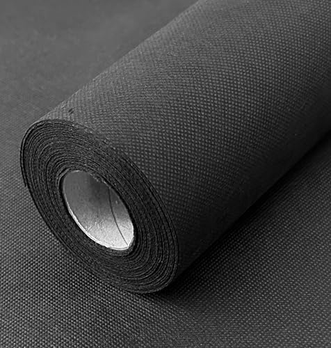 NATUARTE, Rollo de Mantel, 1.20 m x 50 m, Mantel Desechable, Tejido No Tejido Similar a la Tela, Reutilizable, PRECORTE Cada 1,20m, Celebraciones Fiestas, Color Negro 1,20X50m