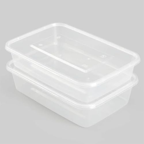 buut b Contenitori per alimenti in plastica con coperchi a prova di perdite, rettangolari da asporto, adatti al microonde e alla lavastoviglie, ideali per la conservazione degli alimenti e la
