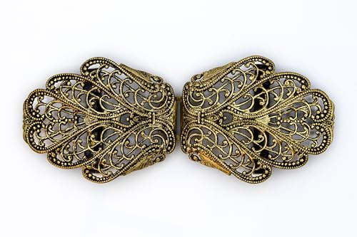 Trachten-Schließe - Schürzen-Schnalle Dirndl-Verschluss - in Silber, Gold und Hell (Alt-Gold)