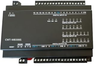 Adaptador Serial a Ethernet Módulo de adquisición CWT-MB308S 16AI+4AO+8DI+6DO RS485 RS232 RJ45 Modbus Rtu TCP Io (Color : I-V-E-485-232)