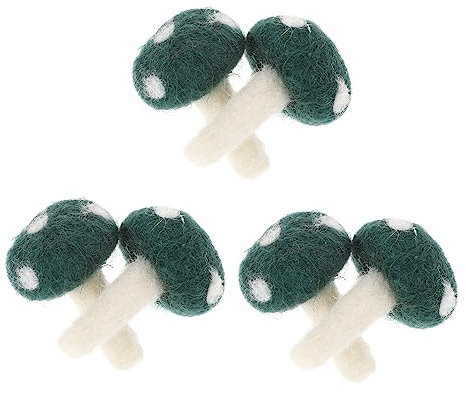 TEHAUX 6stücke Filzpilz Dekore Diy Haarband Kopfschmuck Material Filz Pilz Dekore Für Broschen Stirnbänder Haarnadeln Schmuck