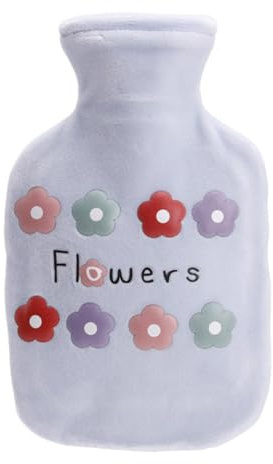 Plüsch Wärmflasche 350 ml Wärmflasche mit abnehmbarem und waschbarem Bezug weiche auslaufsichere Wärmflasche süße Thermo Wärmflaschen Gummi Wärmflasche für Erwachsene und Kinder