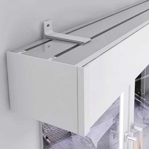 Vorhangvolant Querbehang Box Wandhalterung Gardinenstange – robuste Doppelschiene & Halterung Raumteiler Schienendekor – Gardinenstangenabdeckung
