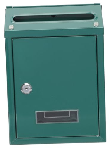Housoutil Cassetta Postale da Parete in Stile Vintage Capacità in Ferro Rustico Decorazione Europea Cassetta Postale per Esterni con Serratura Uso Domestico