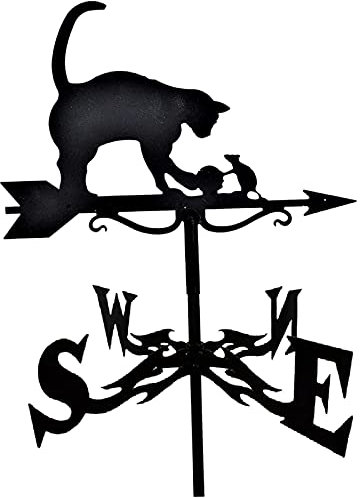 Veleta clásica con forma de gallo, veleta de metal para jardín, veleta de metal de estilo vintage, veleta de jardín de acero inoxidable para jardín, veleta para patio, cúpulas, cobertizos de granja