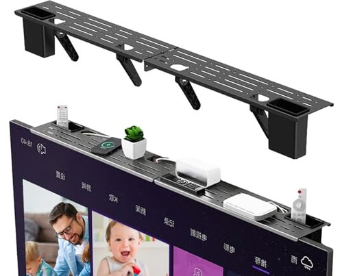 Top-TV-Monitor-, TV-, Schreibtischhalterung, Computerbildschirm für Medienboxen, Spielekonsole