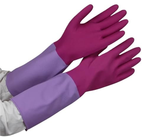 Rengöringshandskar vattentät diskmaskin, rena verktyg, hållbara hushållstvättar, hög elasticitet, diskmaskinshandskar av gummi, latex för köksarbete, hushållsrengöring (L)