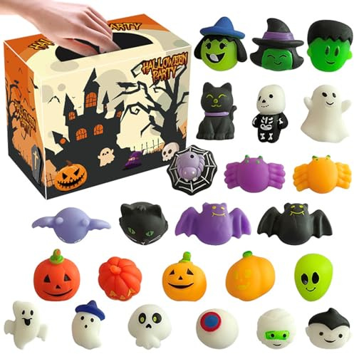 Jouets Anti-Stress Halloween | 24 Pièces de Gadgets Farce Halloween,Jeux de Poche pour Adultes et Adolescents au Bureau avec des Amis ou en Salle d'Attente pour la Concentration d'Étude