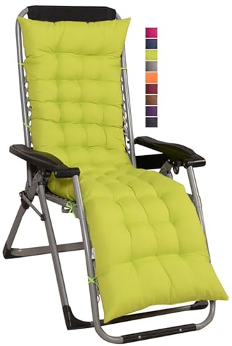 seokor Cojín para Tumbona Jardín 125x48/155x48 Cojín para Silla Mecedora con Correas de Sujeción Antideslizante Colchóneta para Tumbonas para Exterior/Patio/Piscina/Playa/Terraza/Balcón(J,125x48x8cm)