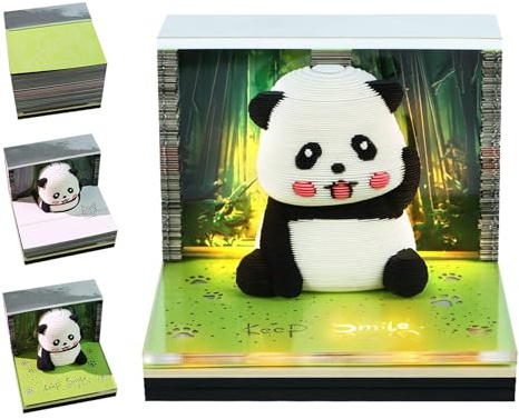 Calendario Semanal 3D 2026, Panda Calendario de Mesa 2026, Calendarios Semanales Arrancar, Escultura de Papel Creativa Regalo para Navidad, Cumpleaños, Hogar, Decoración