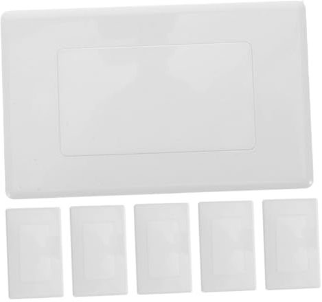 HONITANO 6piezas Cubierta De Pared Eléctrica Placa De Cubierta Ciega Resistente Al Agua Para Caja Eléctrica Fácil De Instalar Oficinas y Hogares