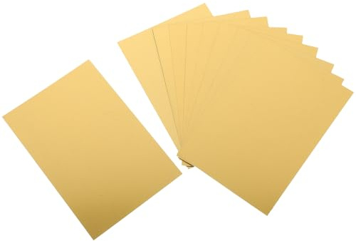 10 Hojas de Sublimación de Aluminio Dorado para Fotos y Letreros | Aleación de Aluminio, Impresión por Transferencia Térmica, Color Duradero, No se Rompe, Paquete de 10 Piezas