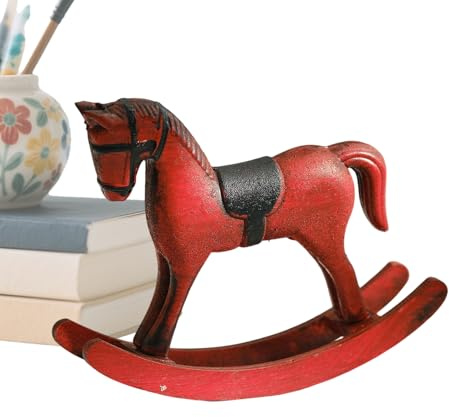 Caballo | Juguetes balancín de madera vintage divertidos,Caballo balancín juguete decoración escritorio,para Navidad cumpleaños niños niñas casa oficina sala de estar sala de juegos