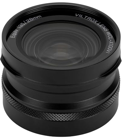 VILTROX WCL-X100 VI Wide Conversion Lens, 0.8x Wide Angle Auto Recognition Lens for Fujifilm X100VI X100V X100F Camera, Black