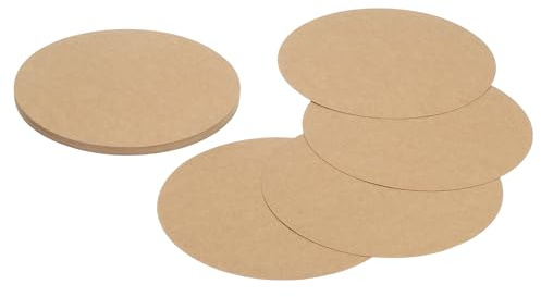 QUARKZMAN 24 Stk Kreis Karton 12 cm Runde Ausschnitte Dicke Pappkreise Für Basteln Malbedarf DIY Projekte Pinnwand Dekor Kraft Farbe