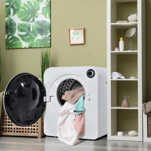 Secador de aire de acero inoxidable | 3 kg de capacidad, 5 programas, temporizador de 180 min, filtro triple, 62 dB silencioso, diseño lunar, montaje en pared, ideal para apartamentos de estudio