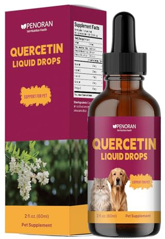 Quercetin For Dogs and Cats, Antihistamine Support, Relief Seasonal Allergy | Relief Atopic Dermatitis, Relief Itchy Skin, Redness, Licking, Sneezing, Boost Immune System