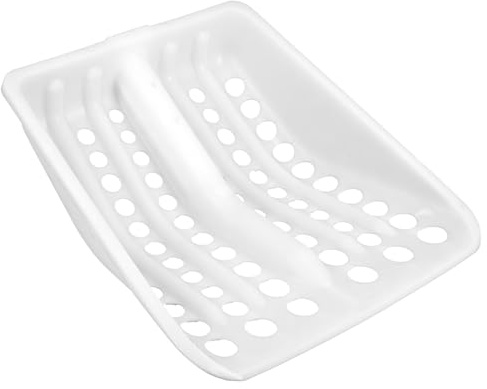 DECHOUS Drain Sifting Shovel Scoop for Sewer Cleaning with Multi-Hole Filter, Portable Mud Scoop Spade for Drainage and Sewage Waste Removal, White Sturdy Hand Tool for Garden and Outdoor