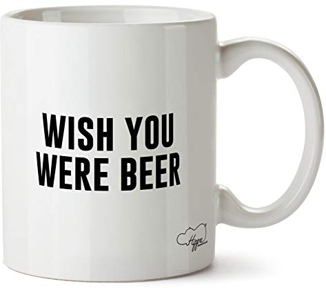 Hippowarehouse Wish You were Beer Printed Mug Cup Ceramic 10oz