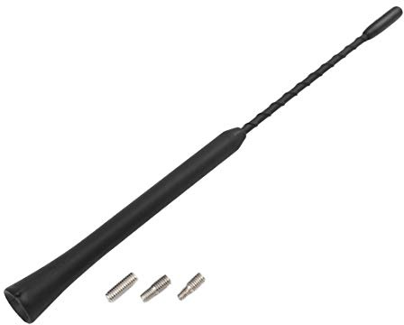 X AUTOHAUX 9 Universal Car Radio AM FM Antenna Aerial Flexible Antenna 22cm Radio Antenna Booster Signal Roof Mast Replacement Black