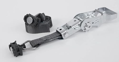 FLEXMO | 2 Stück Ratschenspanngurte mit Fitting für Zurrschienen | Länge 3 Meter | DIN EN 12195-2 | Ratschenzurrgurt | Zurrgurt