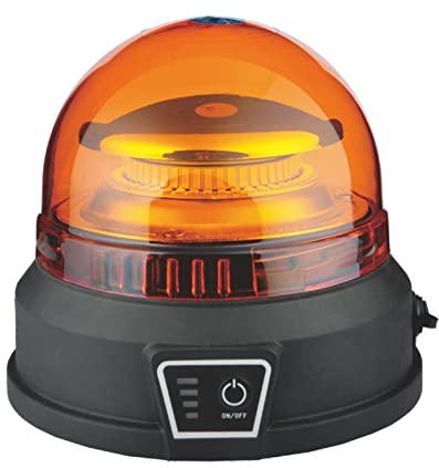 D-TECH LED wiederaufladbares Rundumleuchte AKKU magnetisch Drahtloses Rundumkennleuchte gelbes für Auto Landwirtschaft Bauwesen LED Notfall Rotierendes Blinklicht Fernbedienung Warnleuchte ECE R65 R10