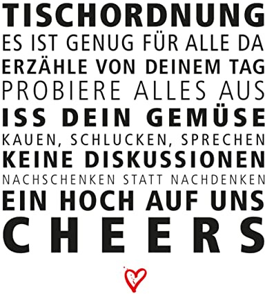 20 Servietten Regeln am Tisch | Spruch | Text | Gäste | Geburtstag | Tischdeko 33x33cm