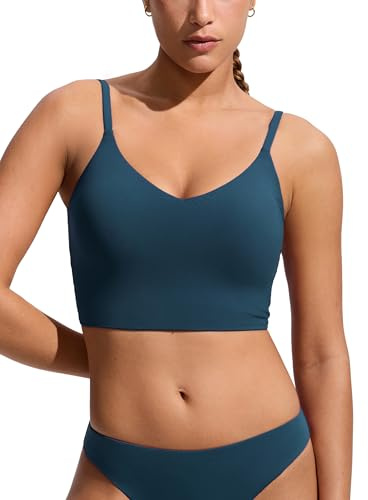 CRZ YOGA V Shaped Longline Bikini Tops Insignia Blue X-Small