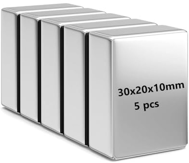 Realth Magnete Starke Magnete Rechteckig Neodym Magnet 28mm*18mm*9mm 5 Pack für Kühlschrank Dusche Tür Lager Arbeit oder Büro Wissenschaft Projekt Handwerk (MC728)