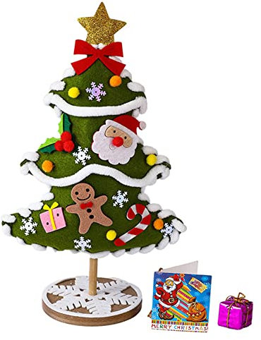 Katutude Weihnachtsbaum Bastelset, DIY Nähset Kinder Filz Bastelsets DIY Filz Weihnachtsbaum für Kinder Felt Christmas Tree, Weihnachts Bastelsets Weihnachtsbasteln Set deko für Winter