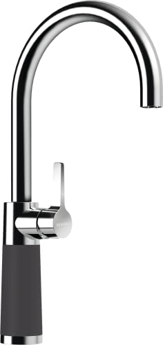 SCHOCK Küchenarmatur SC-520 Dusk – graue hochdruck Armatur CRISTADUR mit Festauslauf und Standard Norm-Anschlüssen