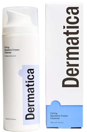 Dermatica Caring Squalane Cream Cleanser | With Glycerin and Rich in Vitamins to Protect Skin Barriers | Deeply Hydrating Oil-To-Milk Formulation I Daily Wash For Dry or Combination Skin Types (150ml)