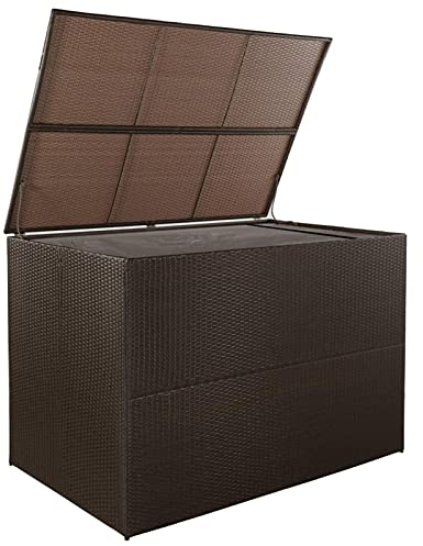Keketa Homgoday Garden-Auflagenbox Braun 150x100x100 cm Poly Rattan Gartenmöbel Model44246