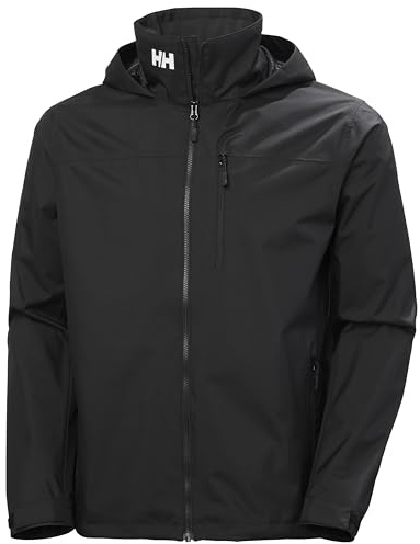 Helly-Hansen Men's Crew Hooded Jacket 2.0, 990 Black, 4X-Large