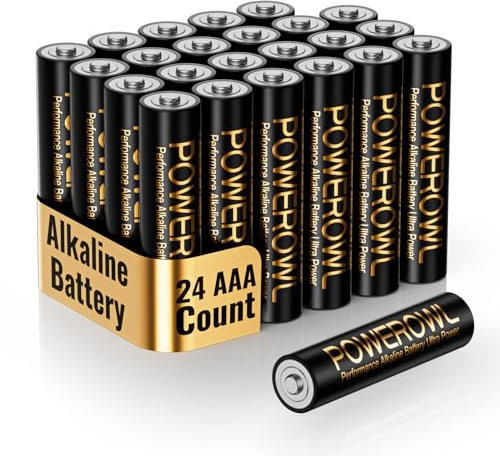 POWEROWL AAA Batteries 24 Pack - Alkaline 1.5v - High-Capacity Long Lasting Triple A Battery, 10-Year Shelf Life