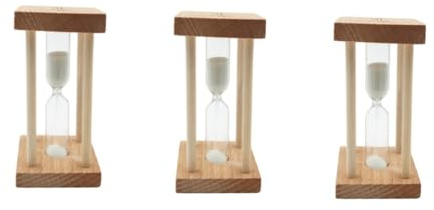 ABOOFAN 3 Piezas Temporizador de Reloj de Arena Reloj de Arena de cronómetro de de 1 Minuto Temporizador de de Madera Hecho a Mano