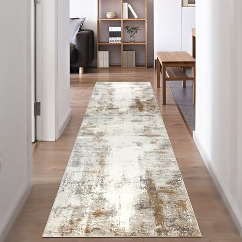 Famibay Teppich Läufer Flur Küche rutschfest Waschbar Teppichläufer Flur Flurteppich Läufer Lang Küchenteppich Läufer für Eingang Küche Schlafzimmer Wohnzimmer