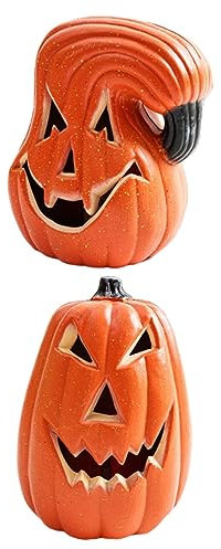 Happyyami 2stücke Leuchtende Kürbis Dekoration Für Halloween Kreative Atmosphärenaccessoires Für Gruselpartys Batteriebetrieben Einzigartiges Design Als Tischdeko